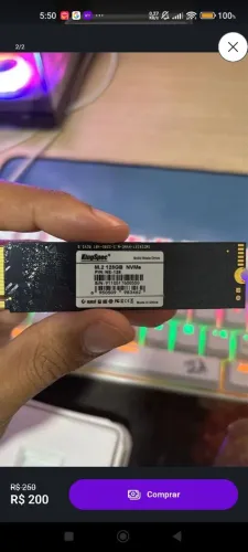 SSD NVMe kingspec 120gb