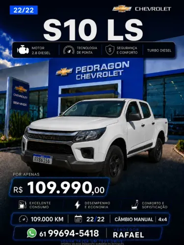 Chevrolet S10 Pick-up LS 2.8 TDI 4X4 CD Dies. Mec. 2022