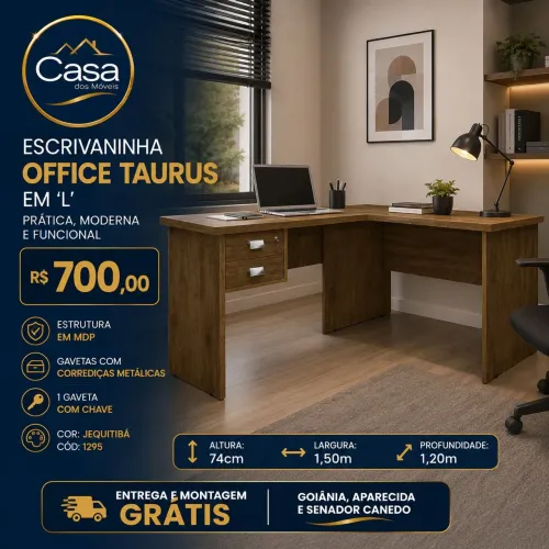 Escrivaninha em L - Jequitibá