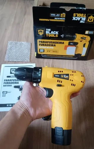Parafusadeira Furadeira The Black Tools 3/8 12v 1300mAh Frequência 60Hz Bivolt