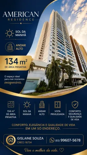 American Residence | 134 m² | Andar Alto | Sol da Manhã