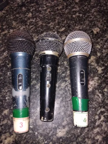 3 microfones sem fio