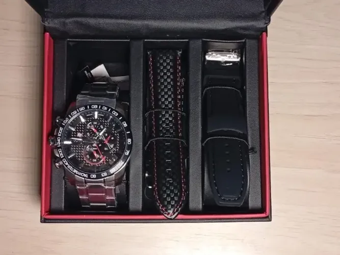 Relógio Technos Masculino Carbon Prata - Os1abs/t1p Prata Preto