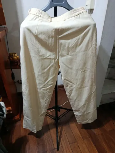 Calça Peter Hahn Lady H. Vintage - Alfaiataria Off-White em Algodão