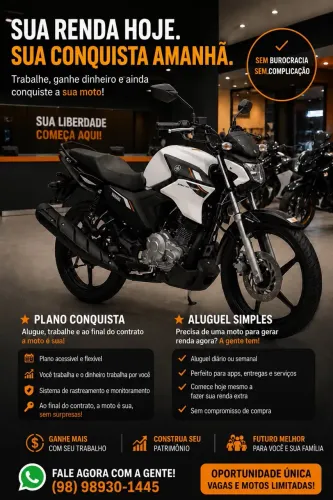 Trabalhe, ganhe dinheiro e ainda conquiste a sua moto!