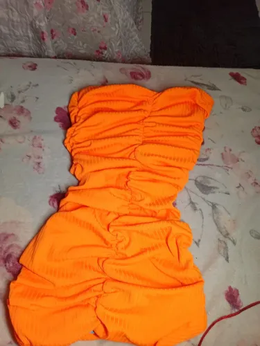 Vestido laranja c&a