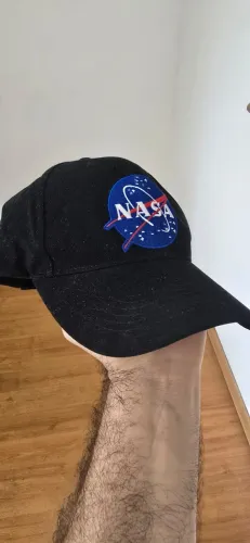 NOVO - NASA Insignia Boné de sarja de algodão bordado boné de beisebol ajustável