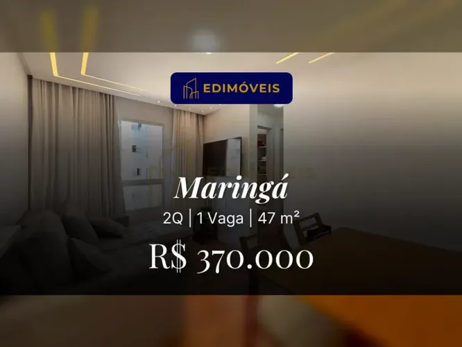 Maringá| Apartamento 2 quartos com acabamento superior e piscina