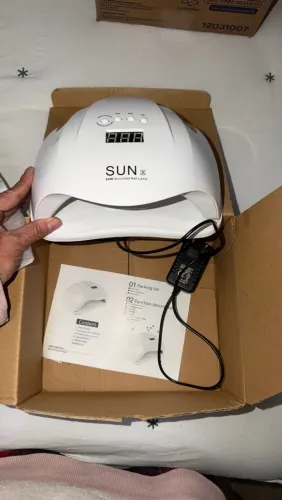 Cabine Led Uv Sun X 54w Secadora Unha Gel Acrigel Bivolt + Fonte