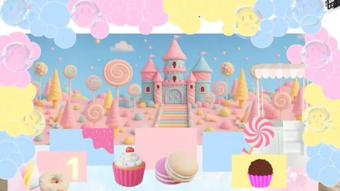 Painel para festa tema doce 8 metros