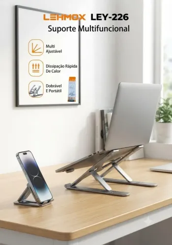 "Ergonomia, estilo e máxima refrigeração para o seu notebook no dia a dia!"