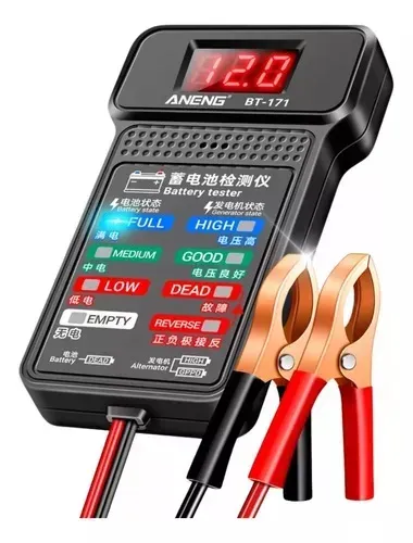 testador de alternador bateria digital profissional eletr aneng bt-171 12v