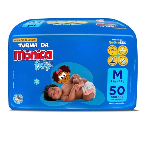 Fralda descartável turma da Mônica