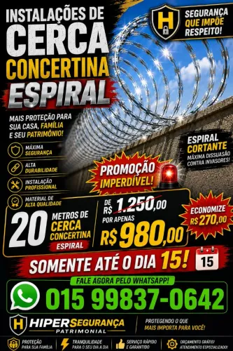 Instalação de cerca concertina