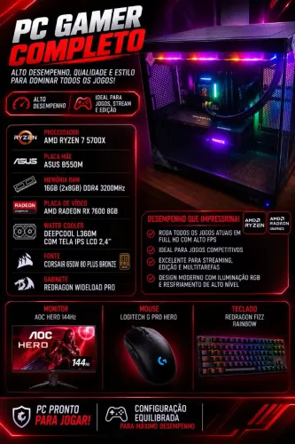 PC GAMER TOP DE LINHA, RODA QUALQUER JOGO NO ULTRA TRAQUILO!!