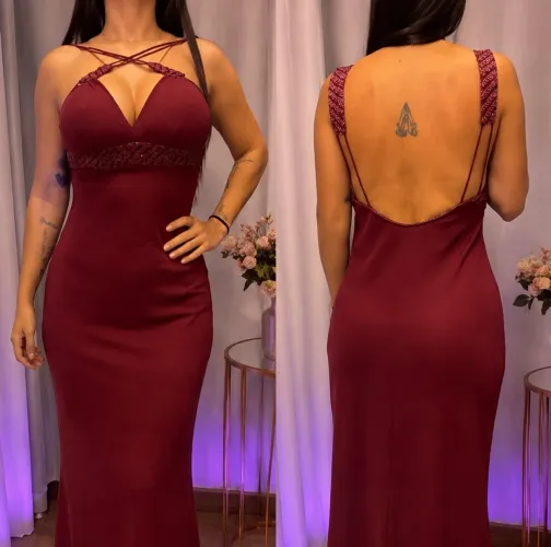 Vestido longo de festa