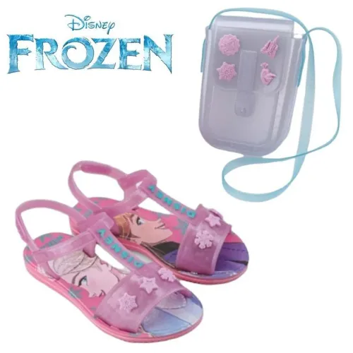 SANDÁLIA FROZEN COM BOLSA vários tamanhos