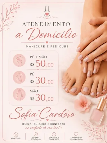 Manicure e Pedicure a Domicílio