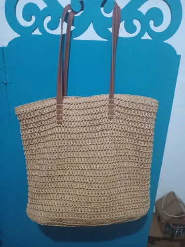 Bolsa shopper texturizada bege