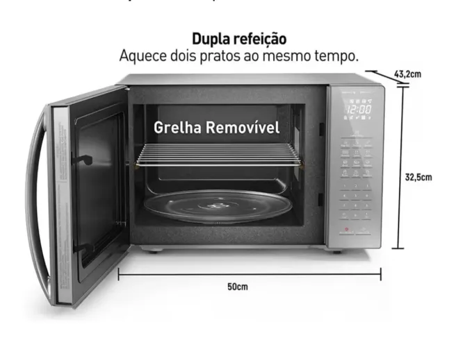 Panasonic Microondas 34L Inox 220v lacrado 