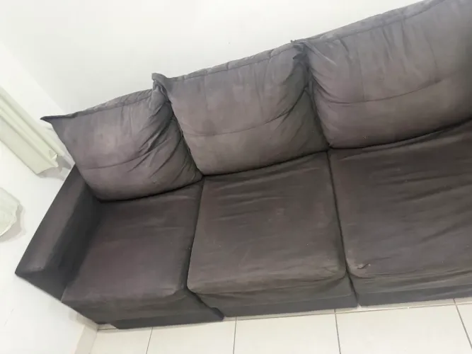 Sofá retrátil 3 lugares higienizado