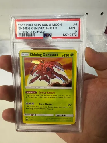carta graduada pokemon shiny genesect holo psa 9 original