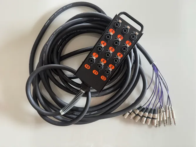 Medusa 12 Vias (6 XLR + 6 P10) - Cabo 10 metros