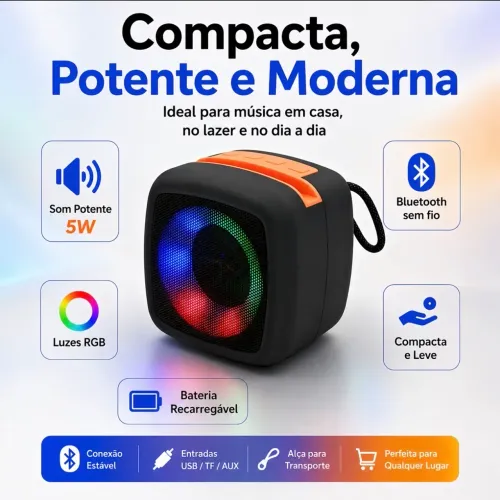 Caixa De Som Potente Bluetooth