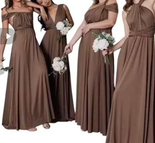 Vestido Longo Marrom 