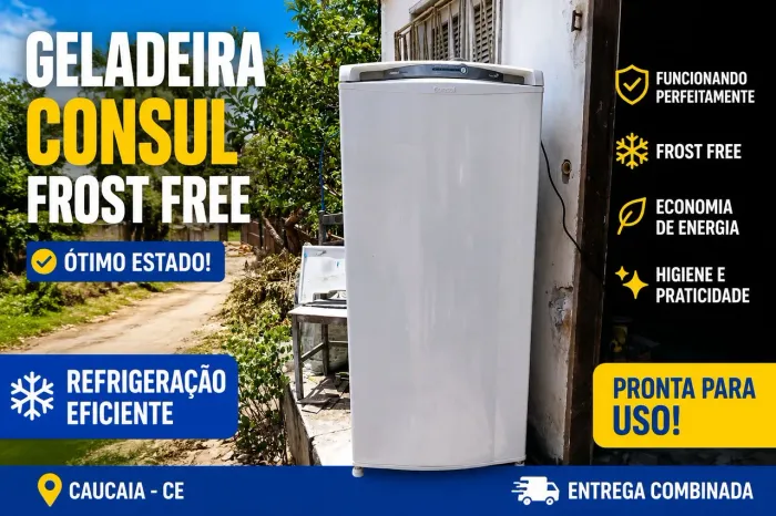 Geladeira Consul Frost Free funcionando perfeitamente