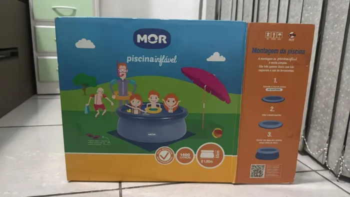 Piscina inflável mor 1400 litros NOVA NUNCA USADA!!! 