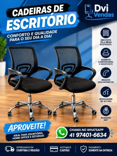 Cadeiras de Escritório PROMOÇÃO NOVAS