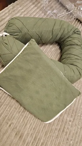 Kit Enxoval Compacto Berço Americano Oval - Verde Militar e Bege (3 Peças)