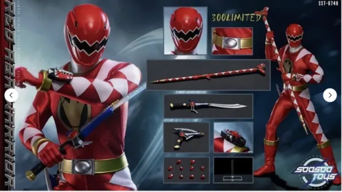 Power Ranges Red Aba Warrior 1/6 SooSooToys
