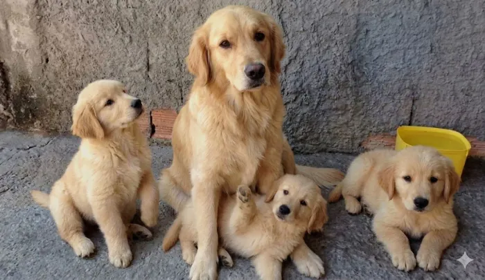 Doação de Golden 2 fêmeas e macho