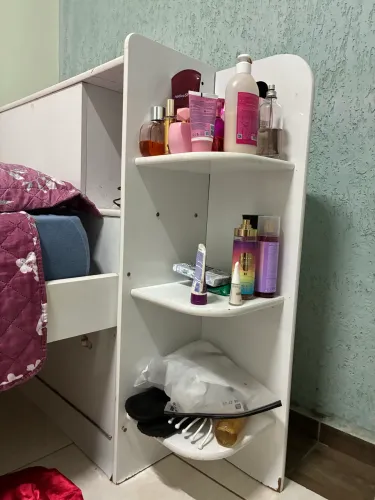 CAMA SOLTEIRO+BAU+NICHO+PRATELEIRAS (não acompanha o colchão)