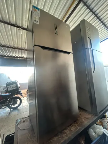 Geladeira Midea Frost Free Inox 425L