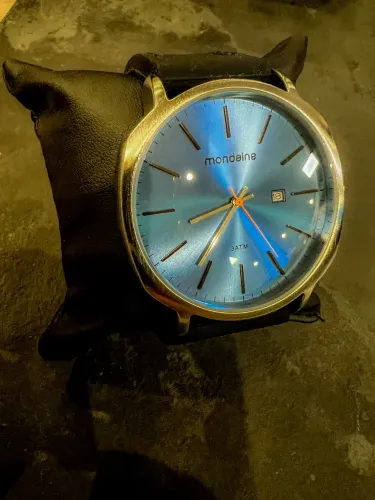 Relógio Mondaine Mostrador Sunray Azul