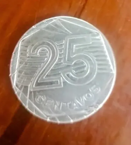 Vendo moeda 25 centavos, item de colecionador.
