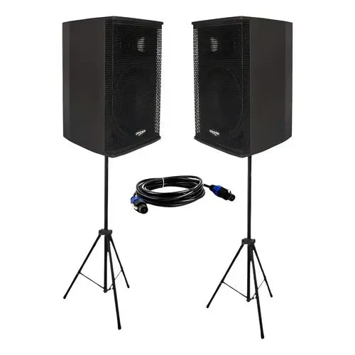 Sistema de som completo - 2 caixas ativa + passiva com amplificador