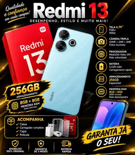 REDMI 13 256gb AZUL