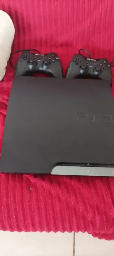 Ps3 desbloqueado hen + dois controles + jogos já baixados ( gta5, pes17,cof entre outros)