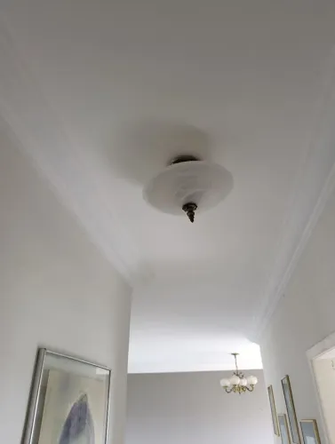 Lustre fixo de bronze e vidro com 2lâmpadas