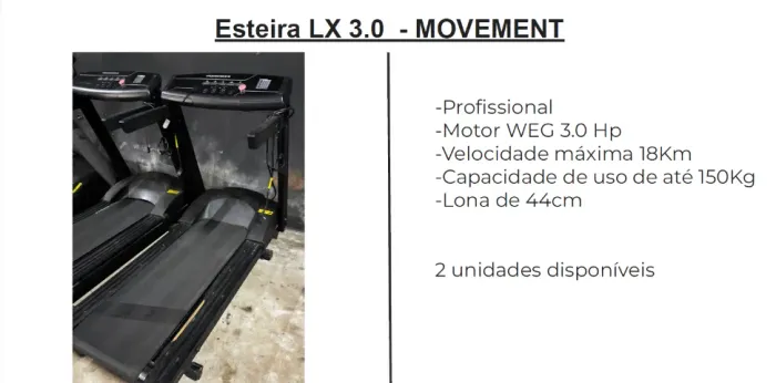 Esteira LX 3.0 - MOVEMENT