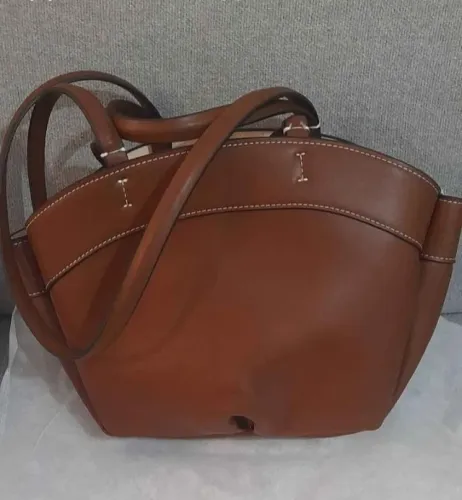 BOLSA TOTEM MARROM, MÉDIA, NOVA (SEM USO)