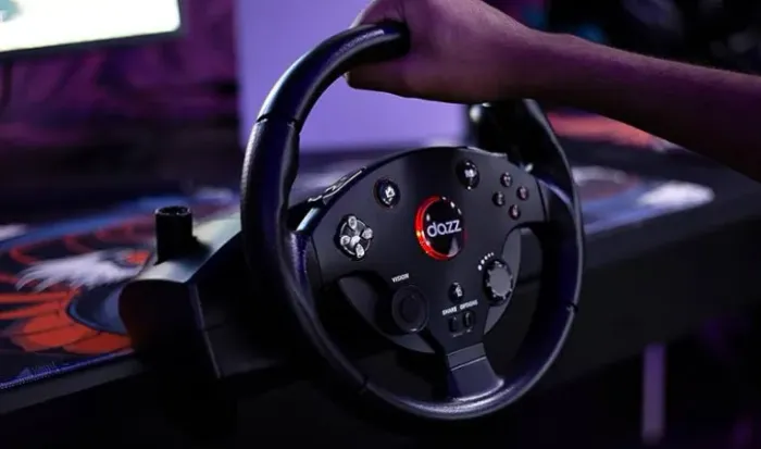 Volante daz ps3,ps4,ps5,Xbox e pc,ótima qualidade e volante da cor preta
