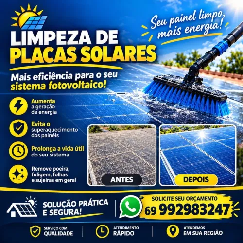 Vendo limpeza em caixas d'águas e placas solares