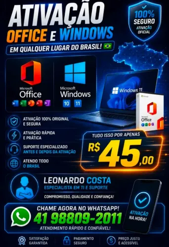 Ativação windows e office 