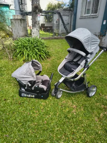 Carrinho de bebê SafetyST1+bebê conforto que encaixa no carrinho e com suporte para carro