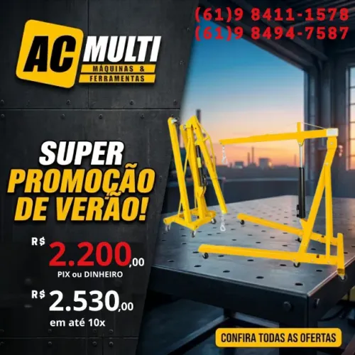 Guincho Hidráulico Girafa dobrável 2 Toneladas Vilubri